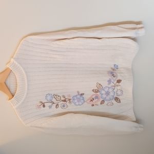 embroidered grandma sweater